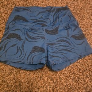 Born Primitive Blue and Black Patterned Bike Shorts